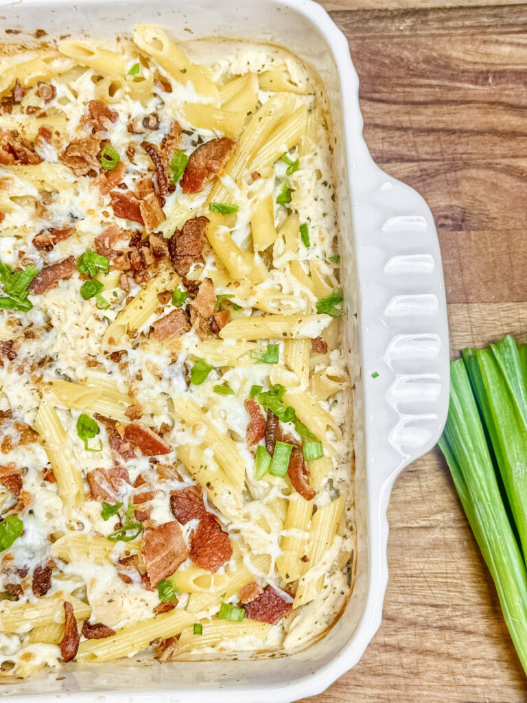 High Protein Chicken Bacon Ranch Pasta